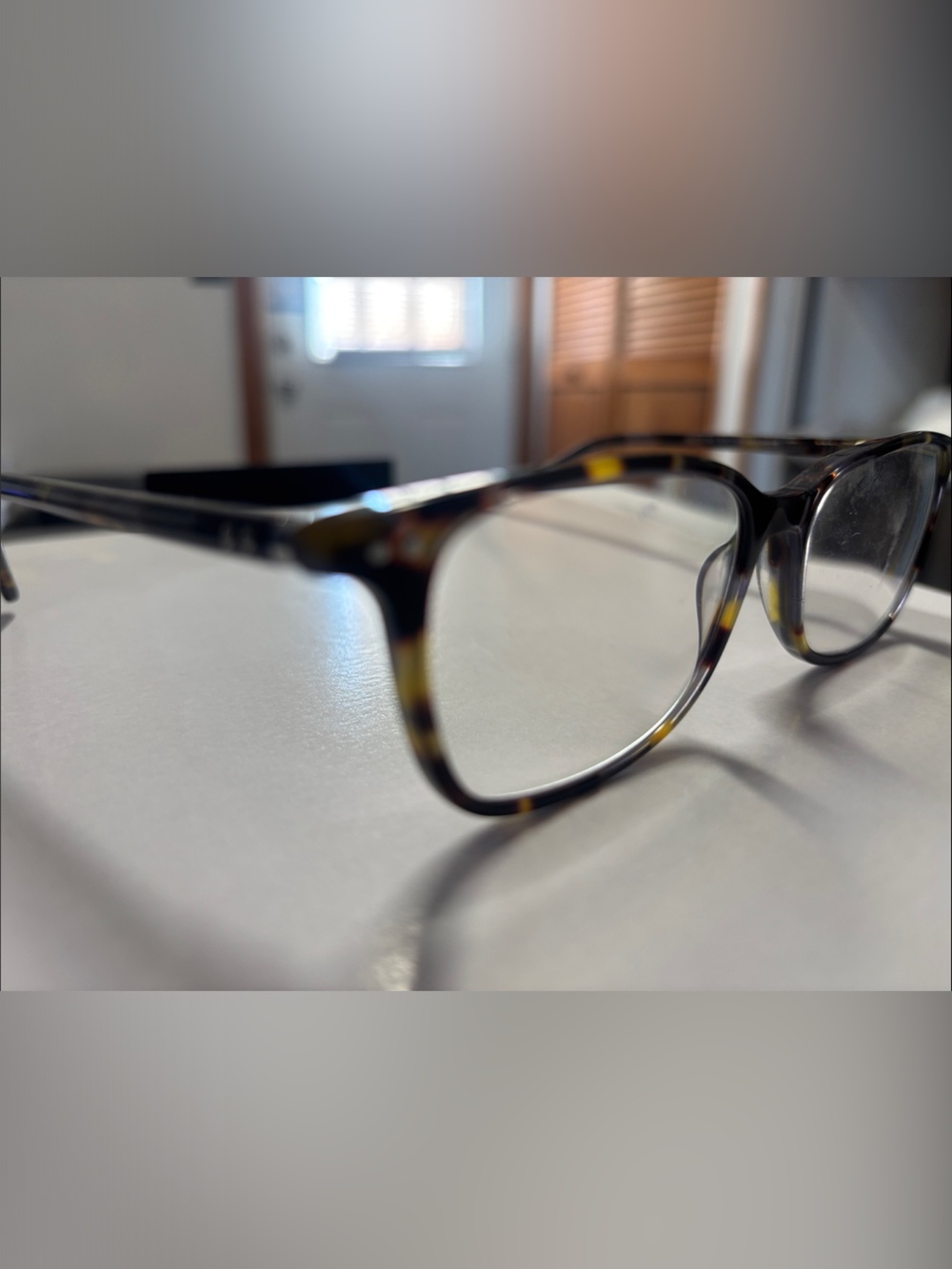 Ernest Hemingway Tomato Tortoiseshell Eyeglass Arm with Script Logo